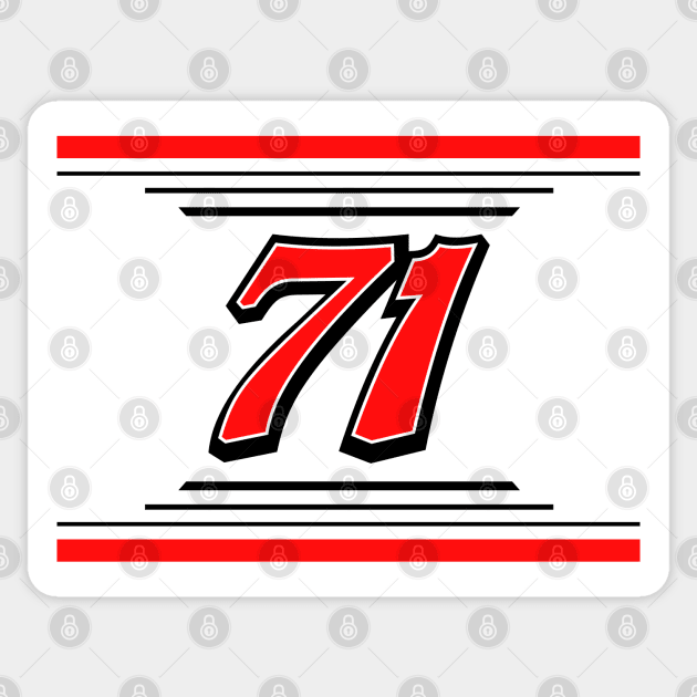 Zane Smith #71 2024 NASCAR Design Sticker by AR Designs 